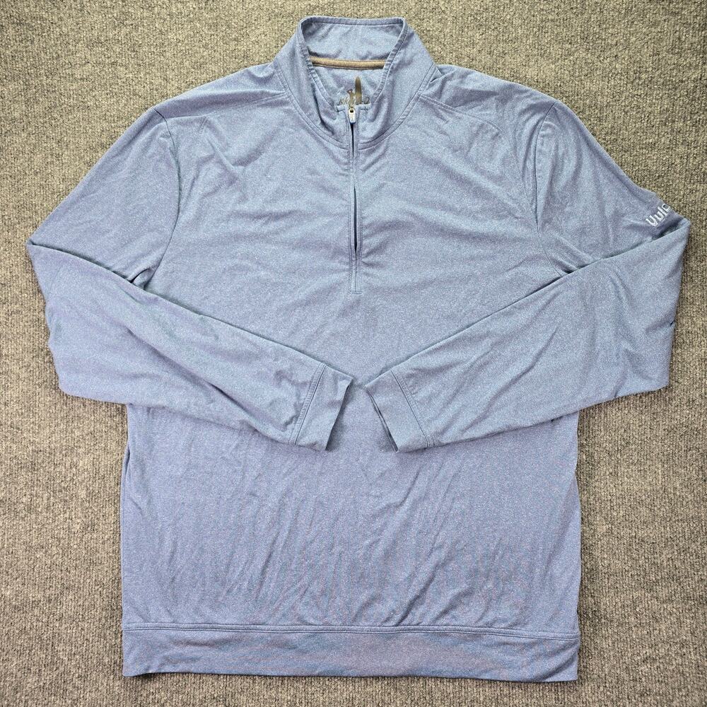 Johnnie-O Flex 1/4 Zip Pullover Mens Large Laguna Blue Golf Performance Stretch
